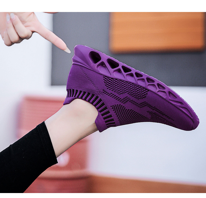 Αναπνεύσιμα γυναικεία αθλητικά παπούτσια με επίπεδη σόλα - τύπου κάλτσας