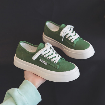 Adidași de damă de culoare uni cu șireturi și lenjerie intima plată