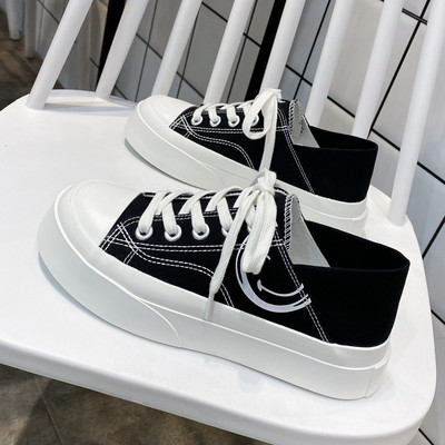 Sporta un ikdienas sieviešu kedas ar mežģīnēm un plakanu zoli