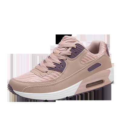 Sporta un ikdienas sieviešu kedas pelēkā, rozā un bēšā krāsā