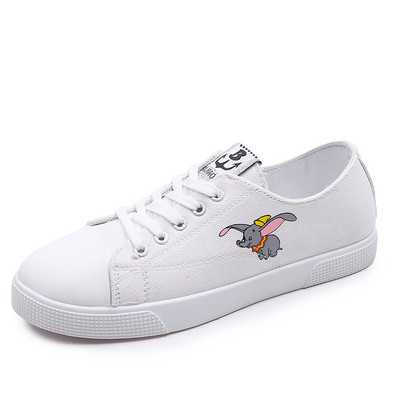 Sieviešu tekstila kedas ar plakanu zoli un aplikāciju