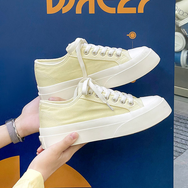 Tenisi dama casual din material textil cu platforma de 4 cm