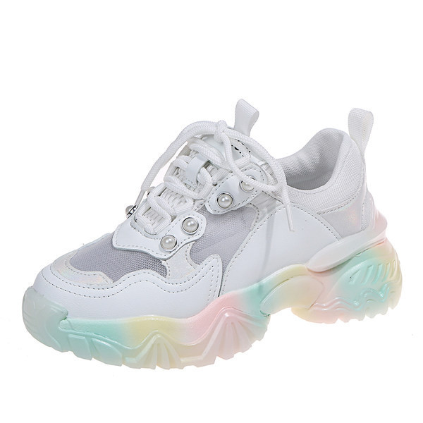 Sieviešu kedas baltas ar krāsainu zoli