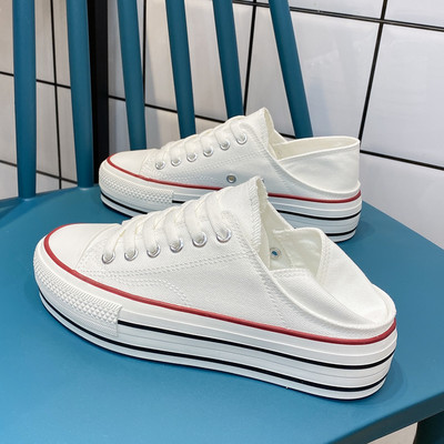 Ikdienas sieviešu audekla kedas ar plakanu zoli vairākās krāsās