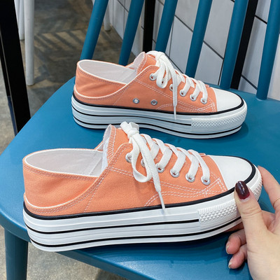 Ikdienas sieviešu audekla kedas ar plakanu zoli vairākās krāsās