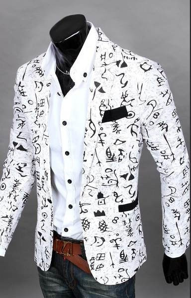 Moderna muška jakna pripijenog modela sa uzorkom