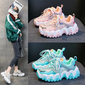 Sieviešu ikdienas kedas no eko ādas ar rupju 5,5 cm zoli