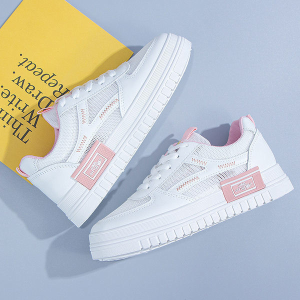 Ikdienas sieviešu elpojošas kedas ar uzrakstu