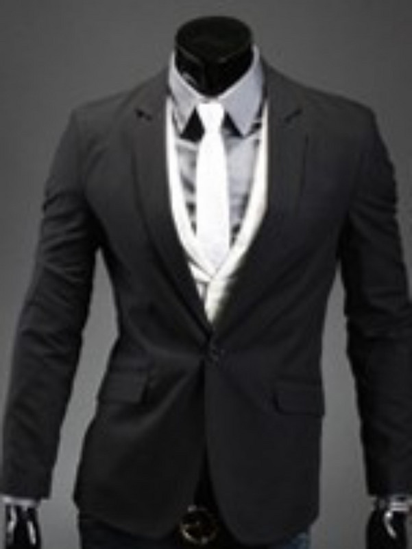 Vyriškas aktualus švarkas, paprastas modelis su ilgomis rankovėmis ir sagute