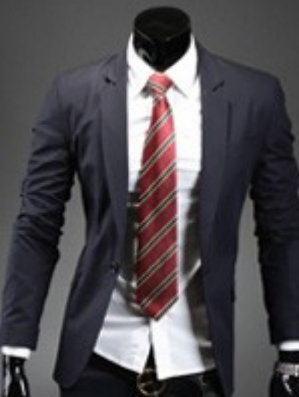 Vyriškas aktualus švarkas, paprastas modelis su ilgomis rankovėmis ir sagute