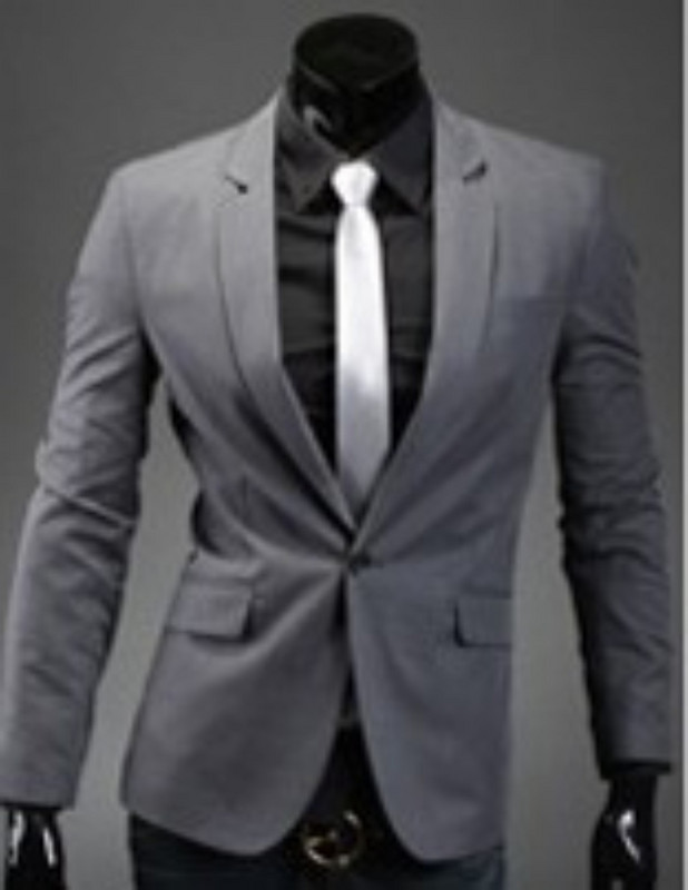 Vyriškas aktualus švarkas, paprastas modelis su ilgomis rankovėmis ir sagute