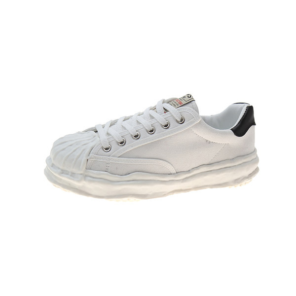 Tenisi dama casual din panza cu cravate si emblema