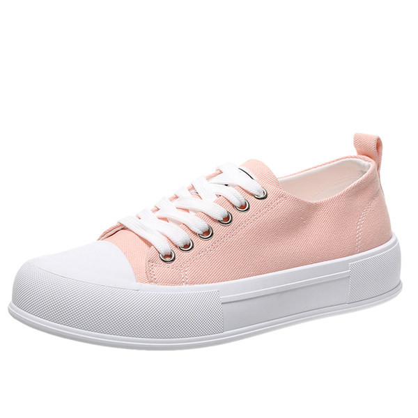 Sieviešu audekla kedas ar mežģīnēm un plakanu zoli - vairākās krāsās