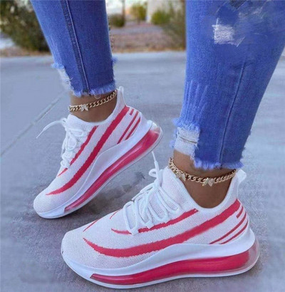 Sieviešu tekstila kedas ar šņorēm un kameru zolē