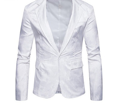 Stilīga vīriešu jaka ar piegulošu rakstu ar pogu