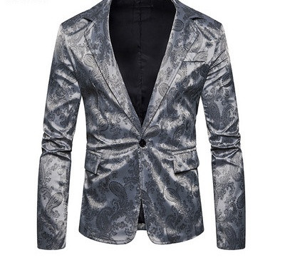 Stilīga vīriešu jaka ar piegulošu rakstu ar pogu