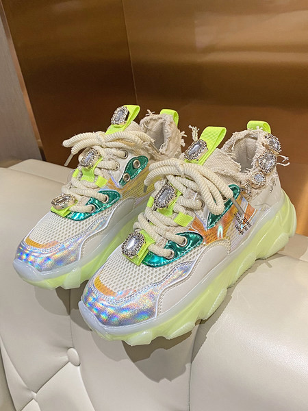 Adidasi de dama colorati decorati cu pietre