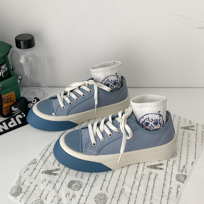 Tenisi dama din material textil cu talpa groasa