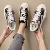 Model nou de adidași de damă cu talpă plată - în trei culori