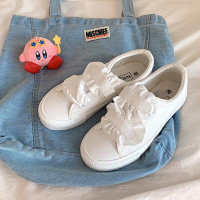 Sieviešu tekstila kedas ar velcro un lokām