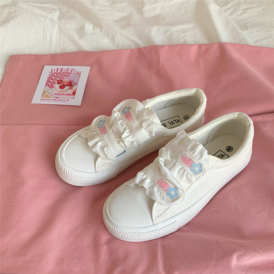 Sieviešu tekstila kedas ar velcro un lokām