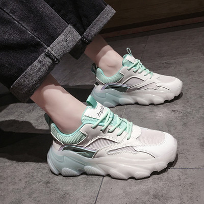 Sieviešu elpojošas kedas zaigojošās krāsās ar 5,5 cm platformu