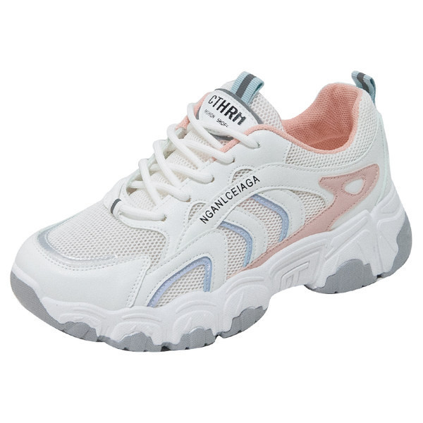 Ikdienas sieviešu kedas ar tīkliem un raupju zoli - divas krāsas