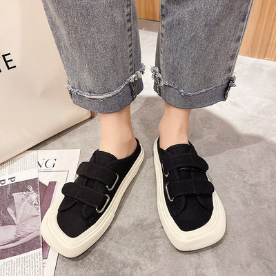 Ikdienas sieviešu audekla kedas ar uzlīmēm divās krāsās