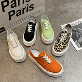 Tenisi casual dama confectionati din material textil cu talpa plata si sireturi