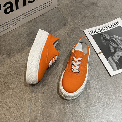 Tenisi casual dama confectionati din material textil cu talpa plata si sireturi