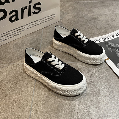 Tenisi casual dama confectionati din material textil cu talpa plata si sireturi