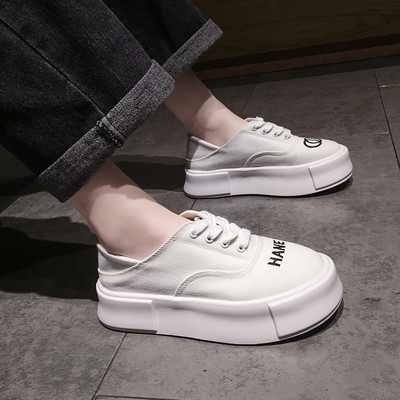 Tenisi dama textile cu broderie si cravate