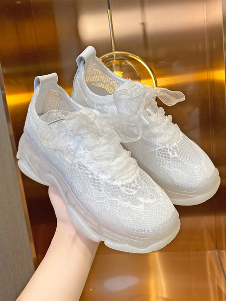 Sieviešu mežģīņu kedas ar 6 cm platformu