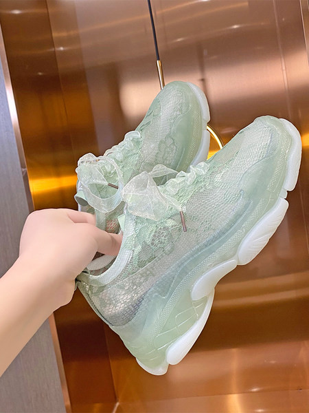 Sieviešu mežģīņu kedas ar 6 cm platformu