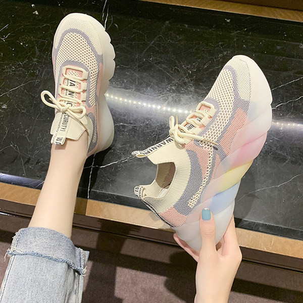 Sieviešu tekstila kedas ar krāsainu silikona zoli