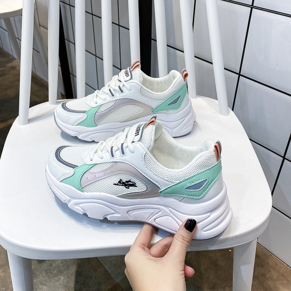 Tenisi casual dama cu sireturi si plase