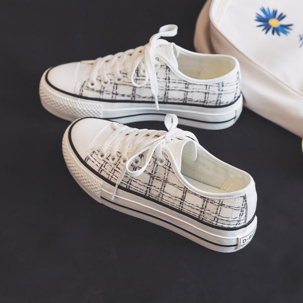 Tenisi dama casual din material textil cu talpa groasa