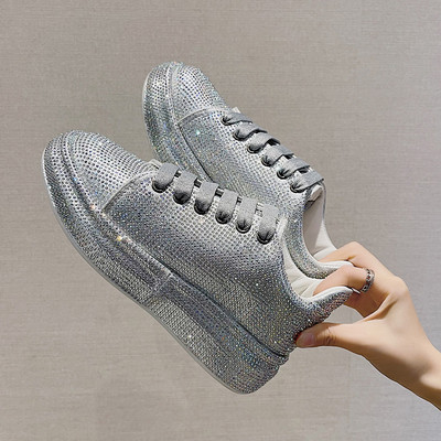 Model nou de adidasi de dama cu cravate si pietre - mai multe culori