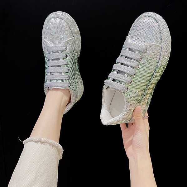 Model nou de adidasi de dama cu cravate si pietre - mai multe culori