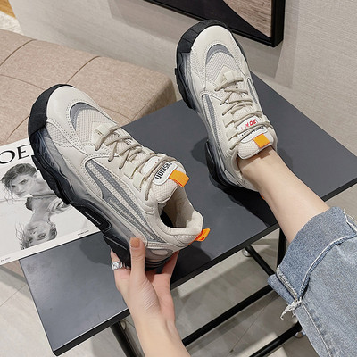 Tenisi casual dama in trei culori cu sireturi