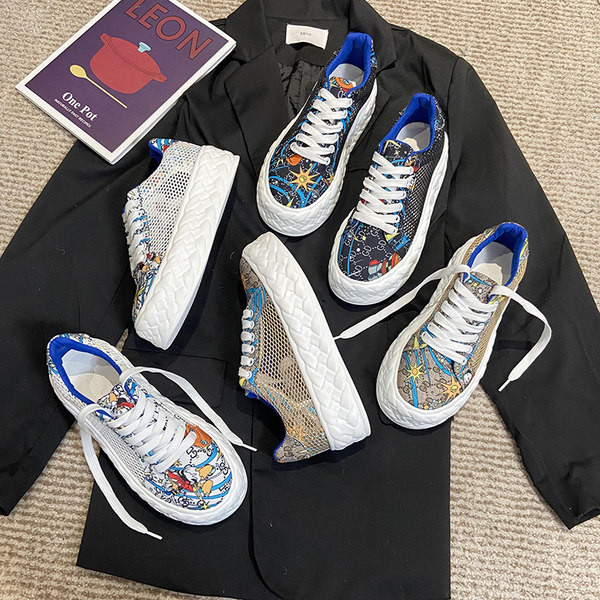 Ikdienas sieviešu krāsainas kedas ar 4,5 cm zoli