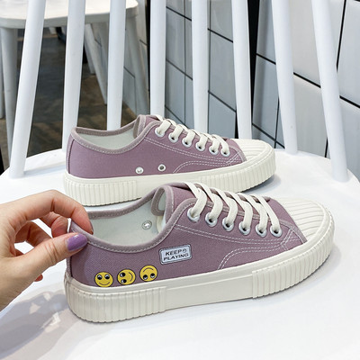 Tenisi casual dama cu imprimeu si talpa plata