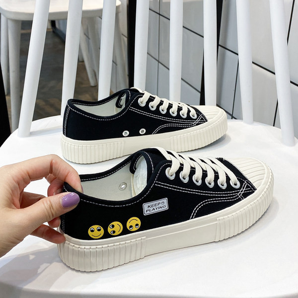 Tenisi casual dama cu imprimeu si talpa plata