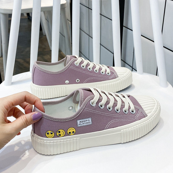 Tenisi casual dama cu imprimeu si talpa plata