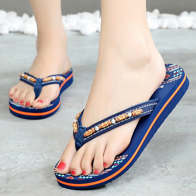 Ikdienas sieviešu čības ar pērlītēm un platformu-2,5 cm