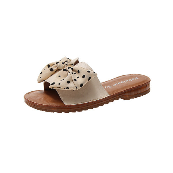 Sieviešu ikdienas čības ar lenti un plakanu zoli