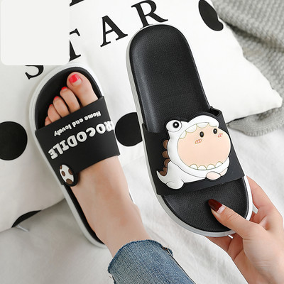 Papuci de dama cu talpa plate si aplicatii