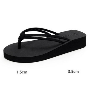 Papuci casual de damă între degete cu platformă - două înălțimi