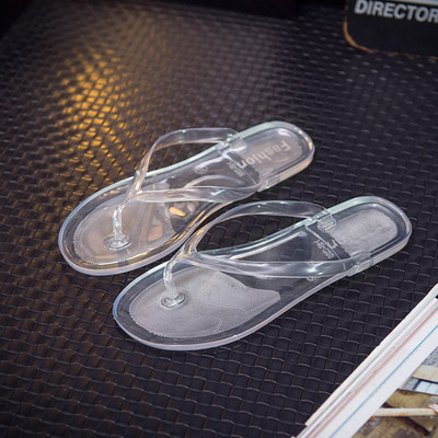 Papuci de damă din silicon cu talpă plată - între degete