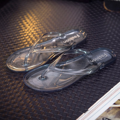 Papuci de damă din silicon cu talpă plată - între degete